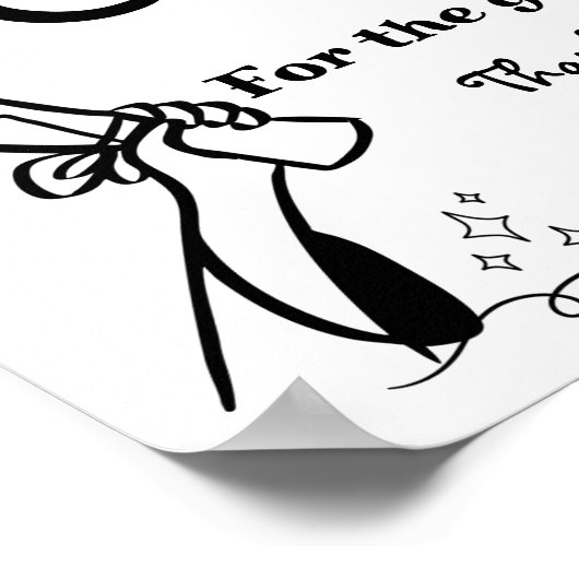 Doodles stijl Hand getrokken Afstuderen geschenken Poster (Hoek)