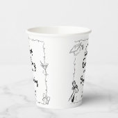 Doodles stijl Hand getrokken Afstuderen gunsten te Papieren Bekers (Links)