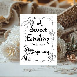 Doodles stijl Hand getrokken Afstuderen gunsten te Reclamebord Met Voetstuk