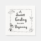 Doodles stijl Hand getrokken Afstuderen gunsten te Servet (Voorkant)