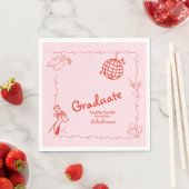 Doodles stijl Hand getrokken Graduation Party Servet (Insitu)