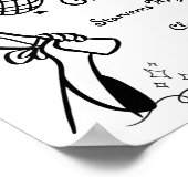 Doodles stijl Hand getrokken Graduation Party welk Poster (Hoek)