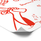 Doodles stijl Hand getrokken Graduation Party welk Poster (Hoek)