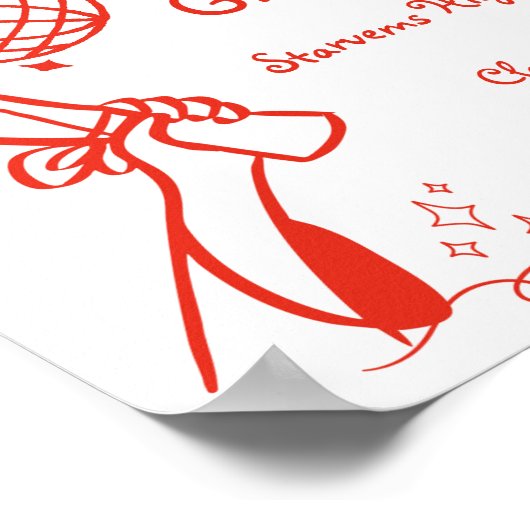 Doodles stijl Hand getrokken Graduation Party welk Poster (Hoek)