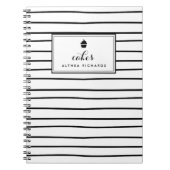 Doodles Stripes Custom Baking Recept Notitieboek (Voorkant)