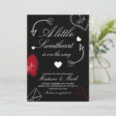 Doodles Sweetheart On the way  Baby Shower  Kaart (Staand voorkant)