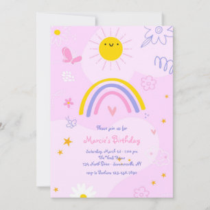 Doodles verjaardagsfeestje kaart