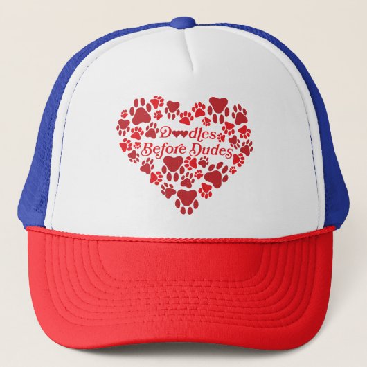Doodles voor Dudes Heart Trucker Pet (Voorkant)