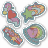 Doodles voor muziekliefhebbers: Blad van Vier Sticker (Voorkant)