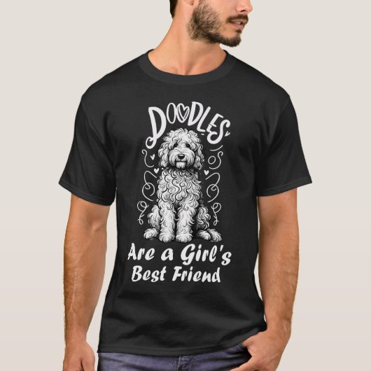 Doodles zijn de beste vriend van een meisje, Golde T-shirt (Voorkant)