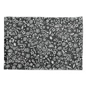 Doodles! Zwarte en witte Kussensloop (Achterkant)