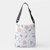 "Doodling" Aanpasbaar Monogram Crossbody Tas (Voorkant)
