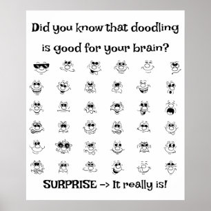 Doodling is goed voor je brein poster