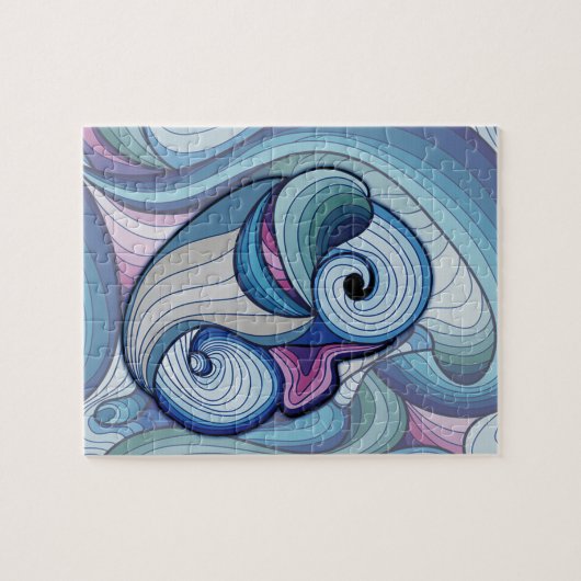 Doodlingdolfijnentekening Legpuzzel (Horizontaal)