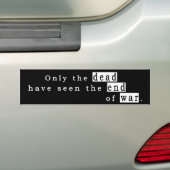 doodlopende oorlog bumpersticker (Op auto)