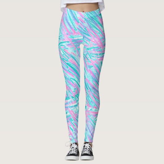 Doodly Neon Nostalgic Leggings (Voorkant)