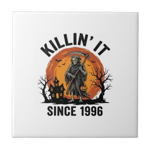 Doodmaken sinds 1996 Vintage Halloween Oogst Desig Tegeltje