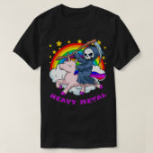 Doodmetaal Unicorn Grim Reaper regenboog Zwaar me T-shirt (Design voorkant)