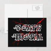 Doodmetaalteken Briefkaart (Voorkant / Achterkant)