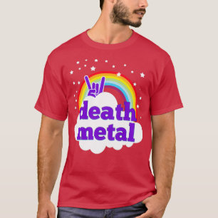 Doodmetalen roze regenboog t-shirt