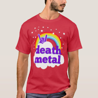 Doodmetalen roze regenboog t-shirt