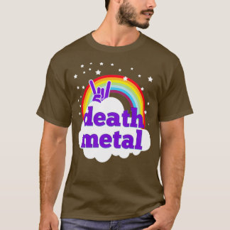 Doodmetalen roze regenboog t-shirt