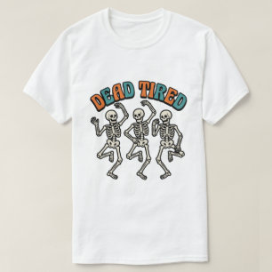 Doodmoe Fun Dansende Skeletten Retro Halloween T-shirt