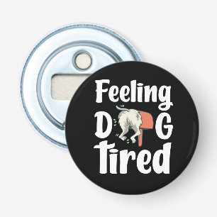 Doodmoe grappige hond  button flesopener