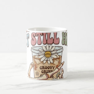 Doodmoe maar nog steeds hier Retro skelet koffie Koffiemok