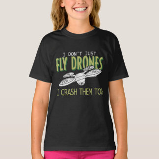 Doodpiloot-multirotor-quadcopter maakt ze te hard t-shirt