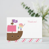 Doodroze verjaardagsfeestje voor meisje bedankt (Staand voorkant)