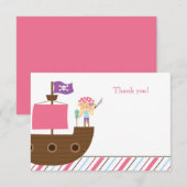 Doodroze verjaardagsfeestje voor meisje bedankt (Voorkant / Achterkant)