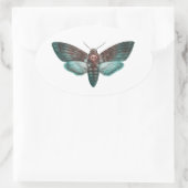 Doods-hoofd Hawkmol Ovale Sticker (Tas)