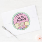 Doodsbrood kaneelrol uit de keuken van cl ronde sticker (Envelop)