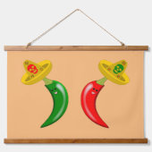 Doodsdag Mexicaanse Chili's Hangend Wandkleed (Voorkant)