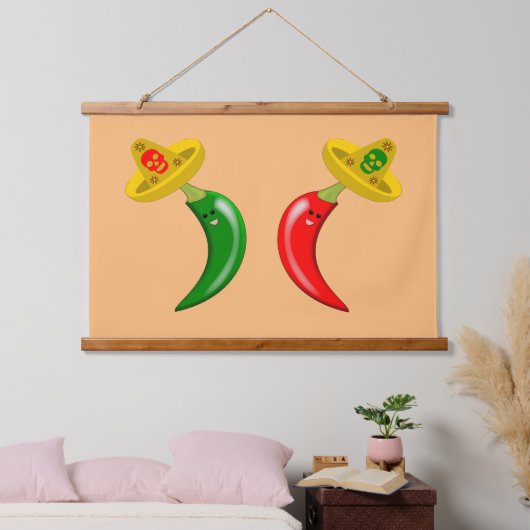 Doodsdag Mexicaanse Chili's Hangend Wandkleed (Slaapkamer)