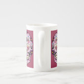 Doodsdag Suiker Skull Roze Porselein Kop (Achterkant)