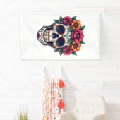 Doodsdag Suikerschedel � Dia de los Muertos S Spandoek (Insitu)