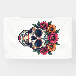 Doodsdag Suikerschedel � Dia de los Muertos S Spandoek