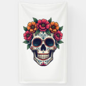 Doodsdag Suikerschedel � Dia de los Muertos S Spandoek (Verticaal)