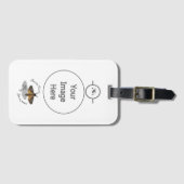 Doodse Hawk Head Monogram Bagagelabel (Voorkant (horizontaal))