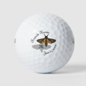 Doodse Hawk Head Monogram Golfballen (Voorkant)