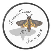 Doodse Hawk Head Monogram Hockey Puck (Voorkant)