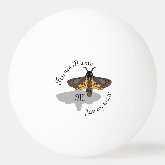 Doodse Hawk Head Monogram Pingpongbal (Achterkant)