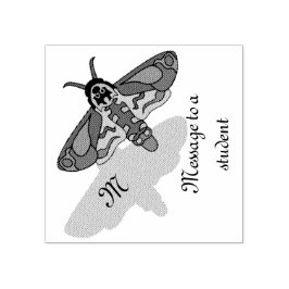 Doodse Hawk Head Monogram Rubberstempel