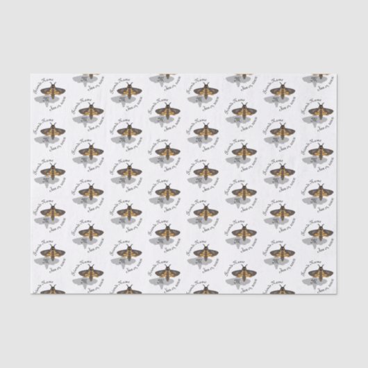 Doodse Hawk Head Monogram Tissuepapier (Voorkant)