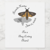 Doodse Hawk Head Monogram Wijn Etiket (Enkel label)