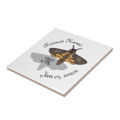 Doodse Hawk Head Moth Monogram Tegeltje (Zijkant)