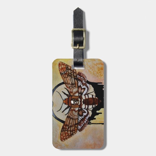 Doodse Hawk Moth Bagagelabel (Voorkant verticaal)