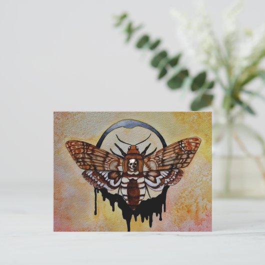 Doodse Hawk Moth Briefkaart (Staand voorkant)